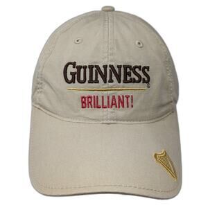 Guinness Brilliant! Strapback Baseball Cap Beige One Size Bio-Domes Headgear